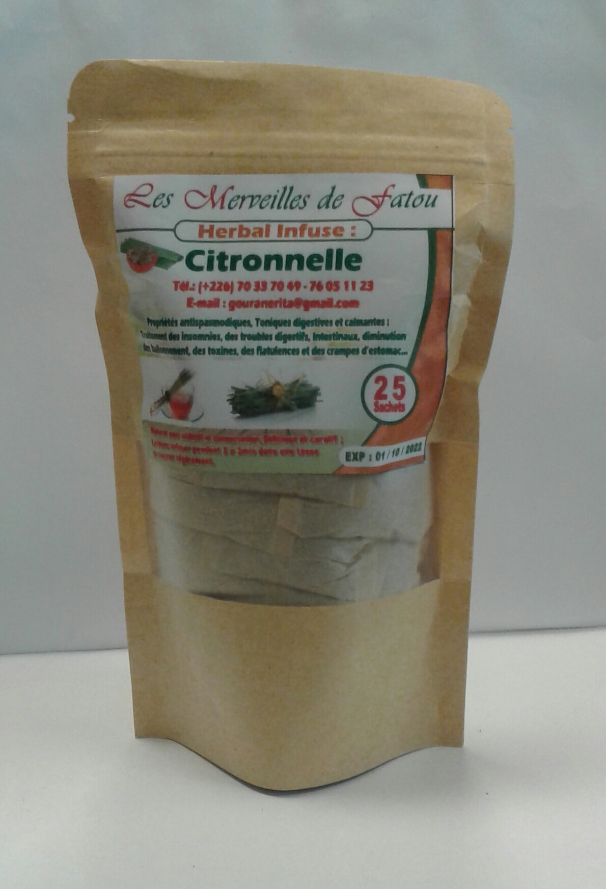 Infusion citronnelle (25 sachets)